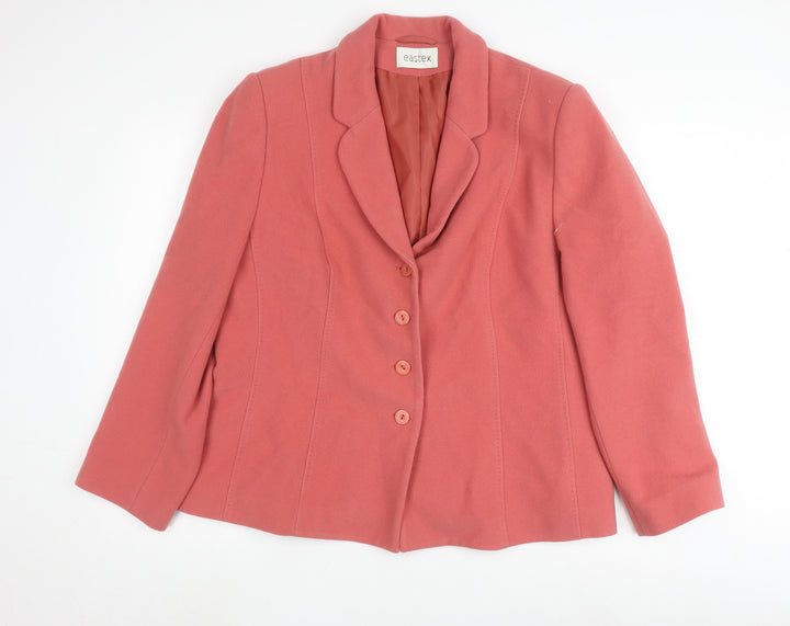 Eastex Women's Pink Wool Blazer Size 18 Business Casual
