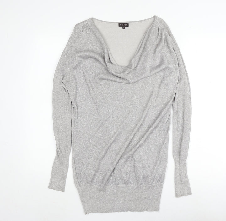 Phase Eight Women's Silver Knit Pullover Jumper, Size 12
