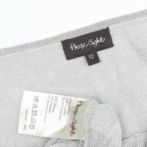 Phase Eight Women's Silver Knit Pullover Jumper, Size 12