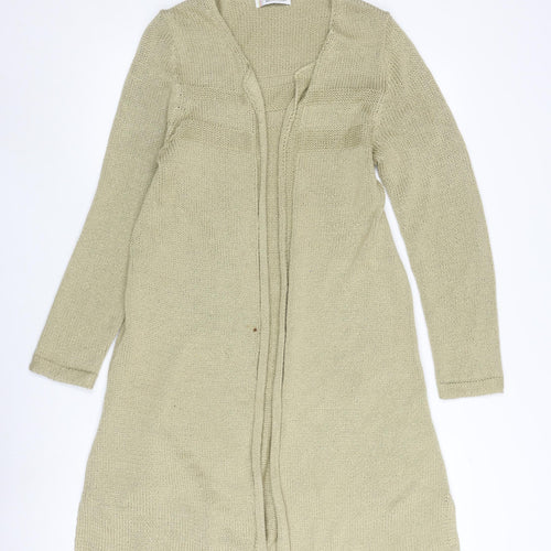 Kaleidoscope Beige Women's Open Front Cardigan Size 12