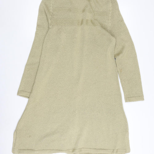 Kaleidoscope Beige Women's Open Front Cardigan Size 12
