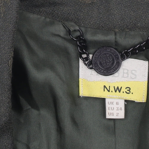 Hobbs Green Wool Blazer Women’s Slim Fit Size 6
