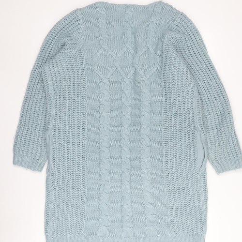 Cotton Traders Women's Blue Open Front Cardigan Size 14
