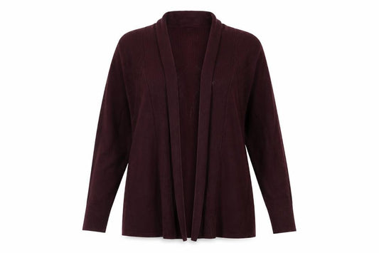 Front view of The Collection Women's Purple Open Front Cardigan, size 12