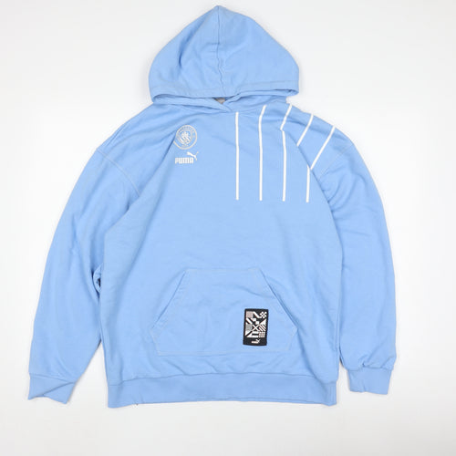Puma Men's Blue Pullover Hoodie Size M