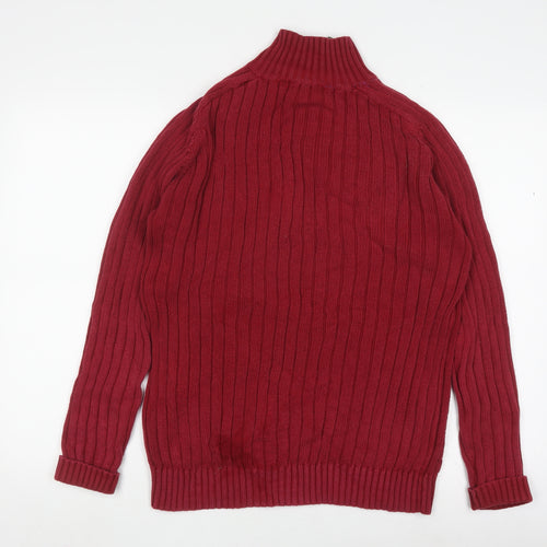 Rochas Men's Red Cable-Knit Pullover - M