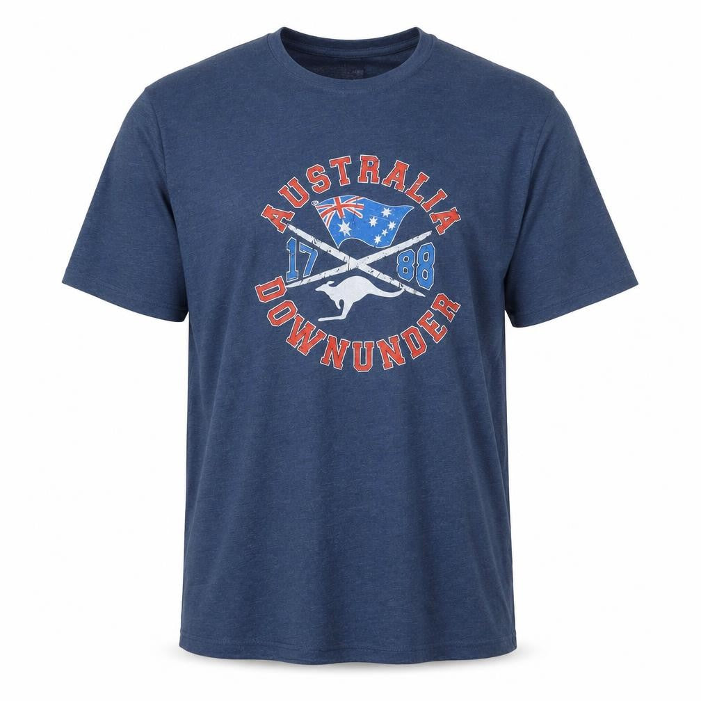Australia Downunder T-Shirt XL Blue Men's Patriotic Graphic