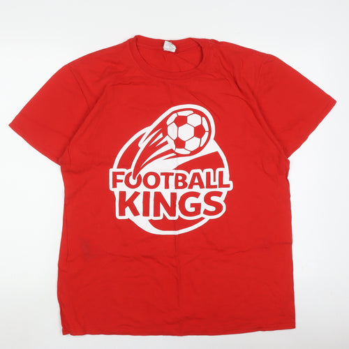 Gildan Mens Red Sports T-Shirt Size L