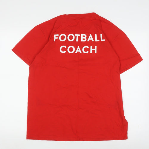 Gildan Mens Red Sports T-Shirt Size L