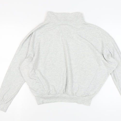 Next Women's Grey Sweatshirt, Size 8, High Neck, Casual