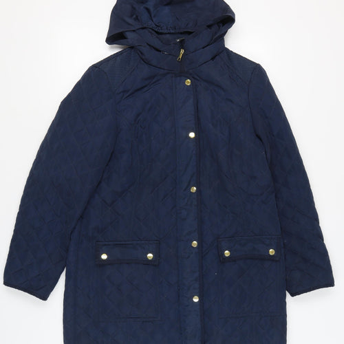 Bonmarché Women's Blue Quilted Jacket Size 16