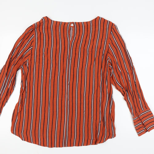 Next Women's Multicoloured Striped Blouse Size 18