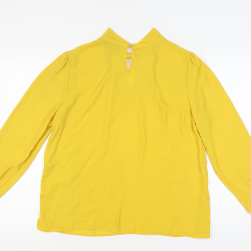 Dorothy Perkins Women’s Yellow High Neck Blouse Size 18
