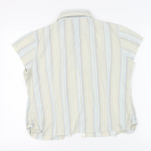 New Look Women's Multicoloured Striped Button-Up Shirt