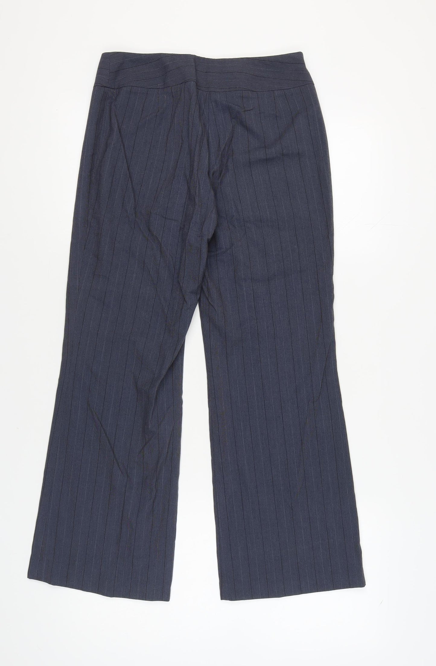 Next Women’s Petite Black Striped Trousers Size 10