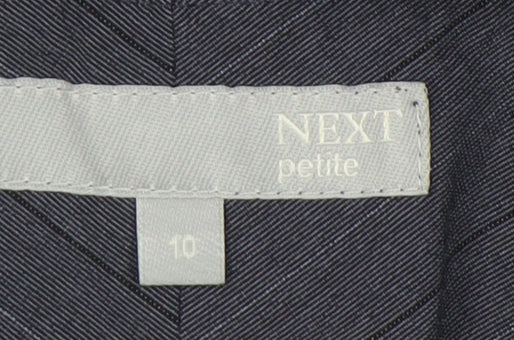 Next Women’s Petite Black Striped Trousers Size 10