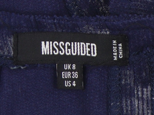Missguided Women's Blue Strapless Camisole Top Size 8