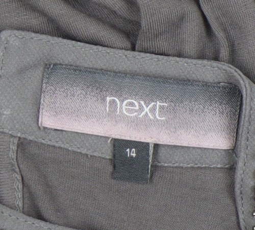 Next Women's Grey High Neck Sleeveless Blouse