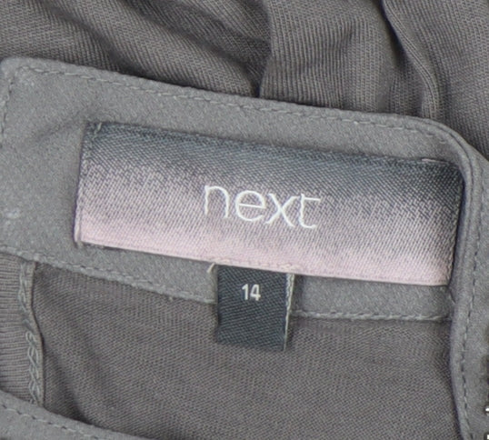 Next Women's Grey High Neck Sleeveless Blouse