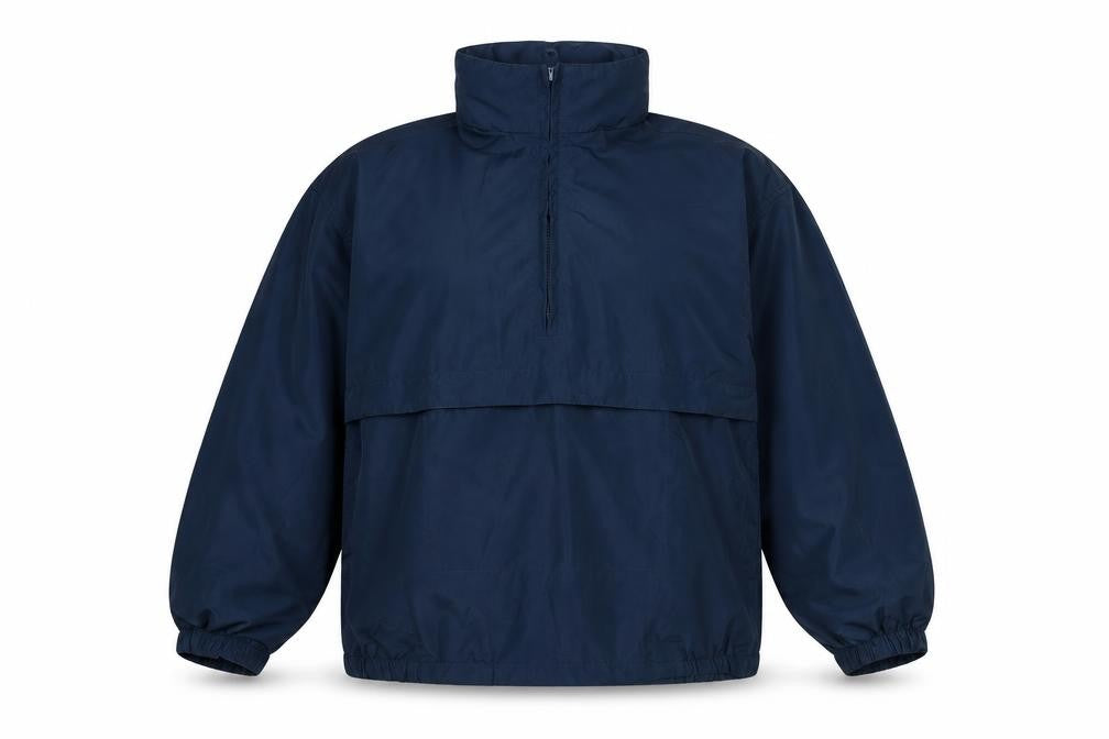 Front view of St Mark Blue Women's Windbreaker Jacket, size 12-14