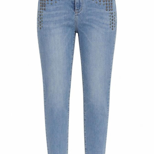 Next Women's Blue Skinny Jeans Size 10 Tall, Studded Accents