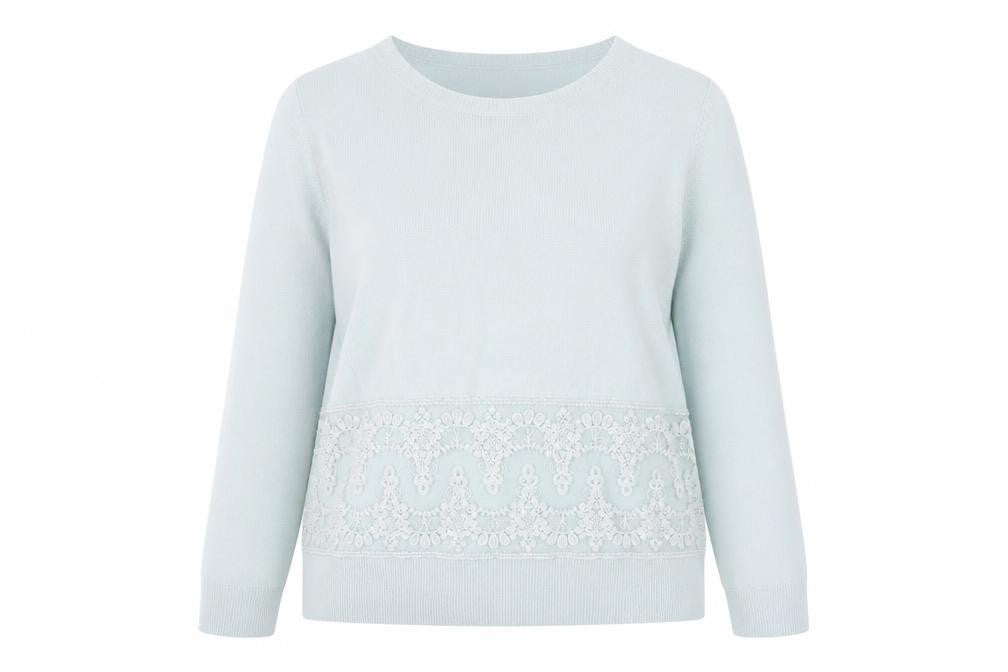 Front view of Dorothy Perkins Women's Blue jumper, size 18