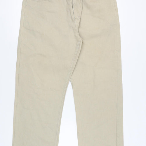Salvage Men's Beige Straight Jeans 38S Cotton