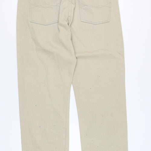 Salvage Men's Beige Straight Jeans 38S Cotton