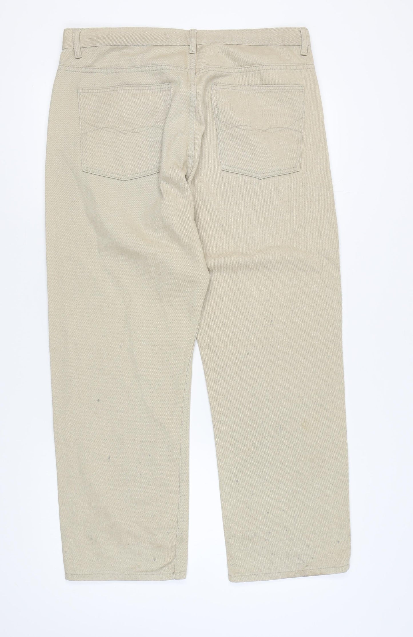Salvage Men's Beige Straight Jeans 38S Cotton