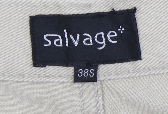 Salvage Men's Beige Straight Jeans 38S Cotton