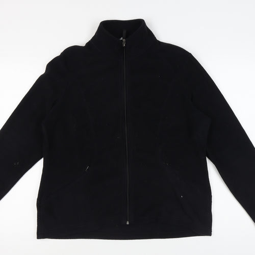 Marks and Spencer Women's Black Fleece Jacket Size 16
