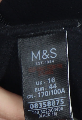 Marks and Spencer Women's Black Fleece Jacket Size 16