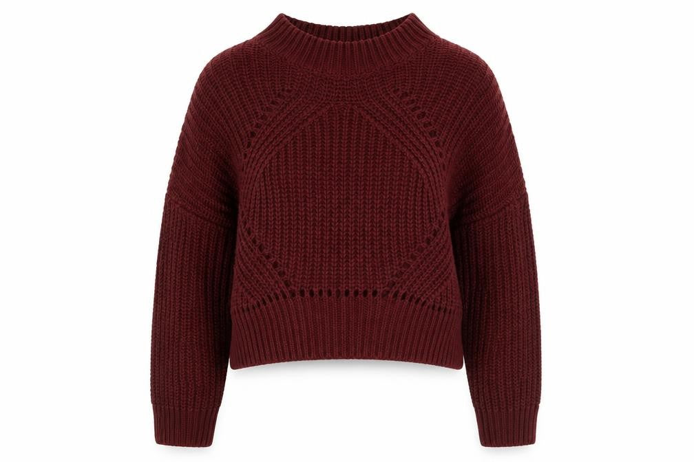 Front view of New Look girls’ red jumper, size 10-11, years