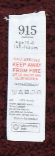 New Look Girls Red Pullover Jumper Size 10-11 Years