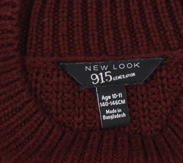 New Look Girls Red Pullover Jumper Size 10-11 Years