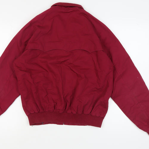 POP Men's Red Medium Basic Jacket with Zip Pockets