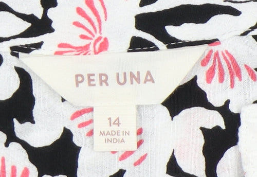 Per Una Women's Multicoloured Floral Blouse Size 14