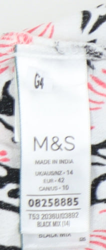 Per Una Women's Multicoloured Floral Blouse Size 14