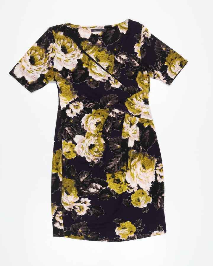 Marks and Spencer Women's Multicoloured Floral Wrap Dress, Size 14