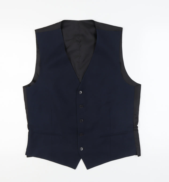 Men's Blue Waistcoat, Regular Fit, Chest 42R
