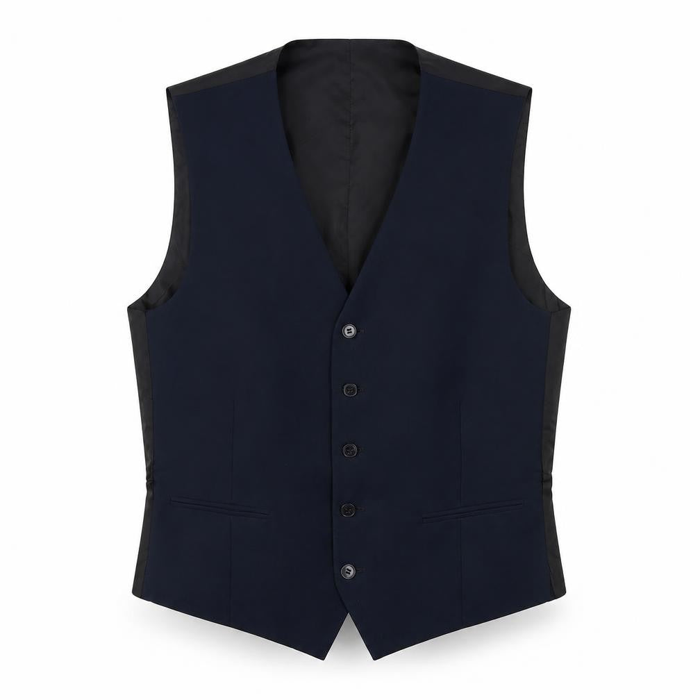 Front view of Men's Blue Waistcoat, Regular Fit, Chest 42R
