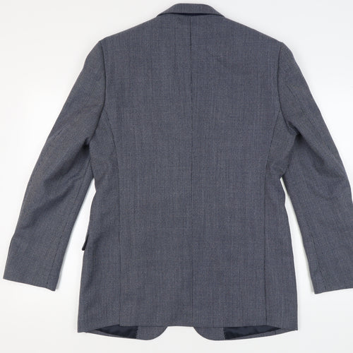 Marks and Spencer Men's Blue Check Blazer 40L