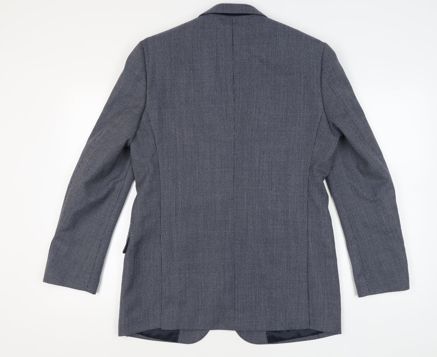 Marks and Spencer Men's Blue Check Blazer 40L