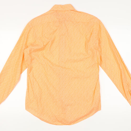 Pal Zileri Men's Orange Floral Button-Up Shirt L/S