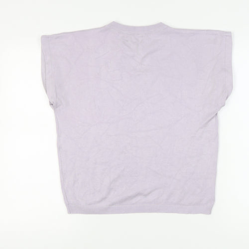 QED London Women's Purple Sleeveless Pullover Jumper