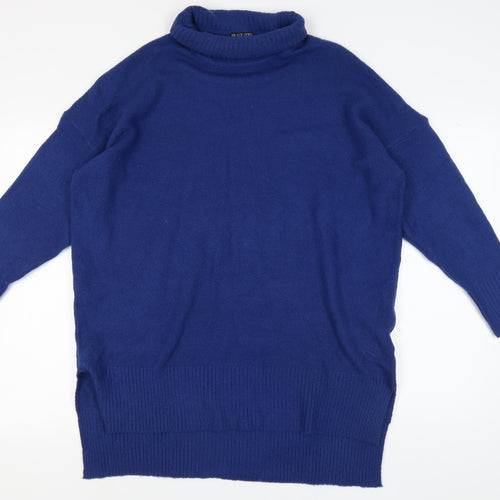 Brave Soul Women's Blue Roll Neck Pullover Jumper Size 10