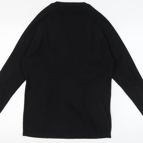 River Island Black Knit Long Sleeve Top L
