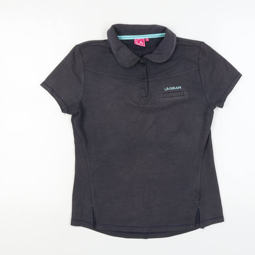 LA Gear Women's Black Polo Shirt Size 12 Casual