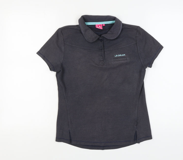 LA Gear Women's Black Polo Shirt Size 12 Casual