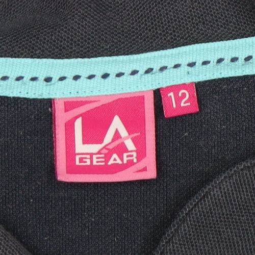 LA Gear Women's Black Polo Shirt Size 12 Casual